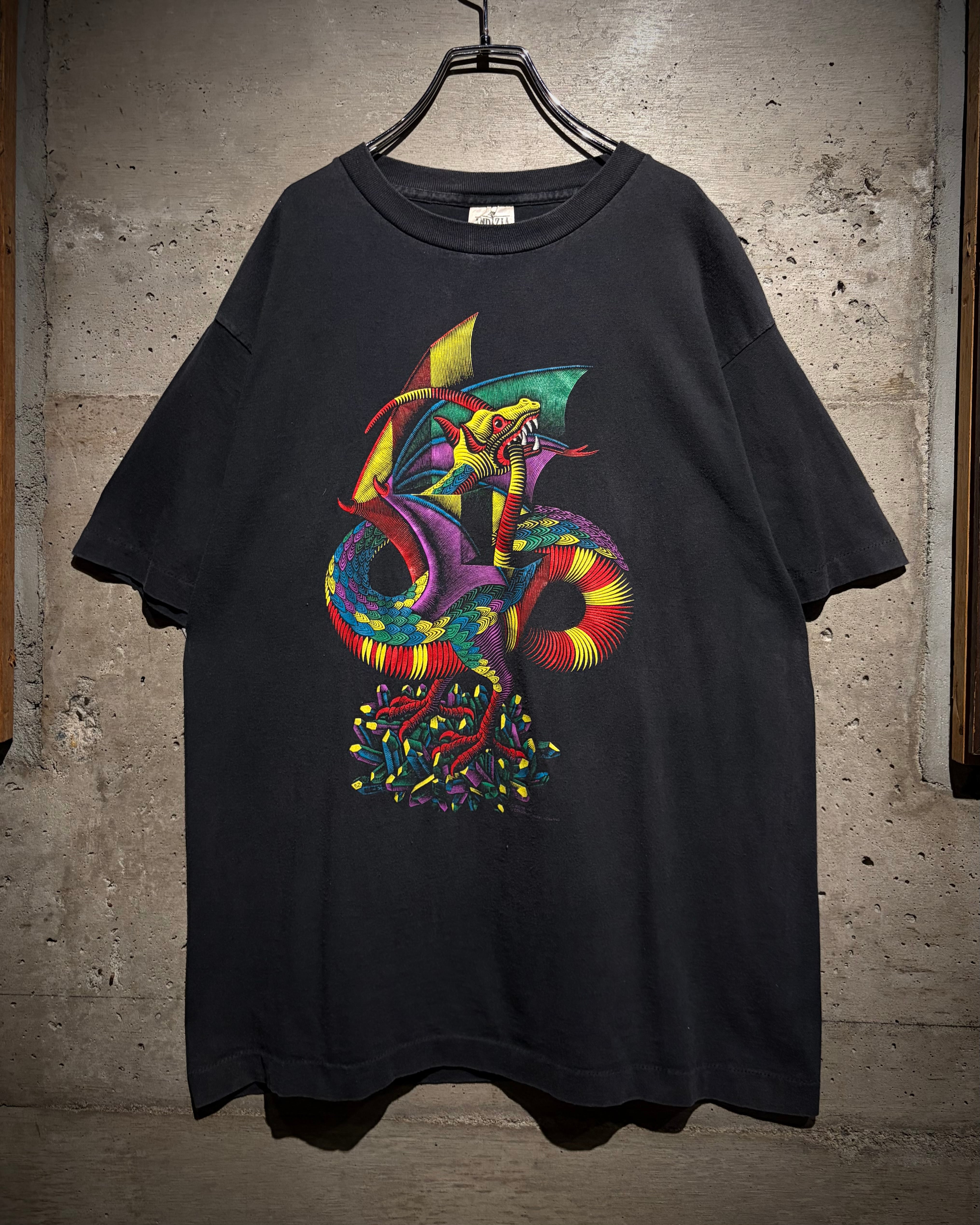 Caka】90's “M.C.Escher”“Dragon”Vintage T-Shirt | Caka(カカ）下北沢