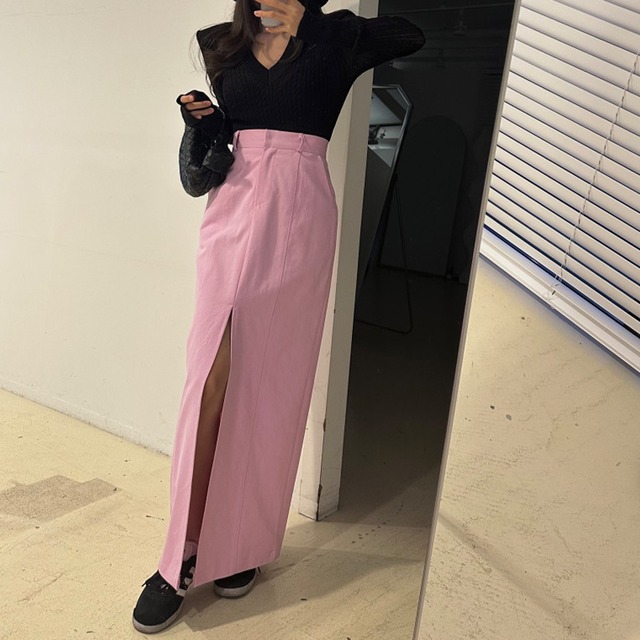 long slit skirt　10143