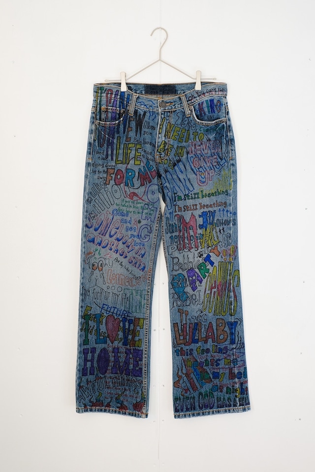 【TEPPEI FURUYAMA】puzzle exclusive graffiti denim pants