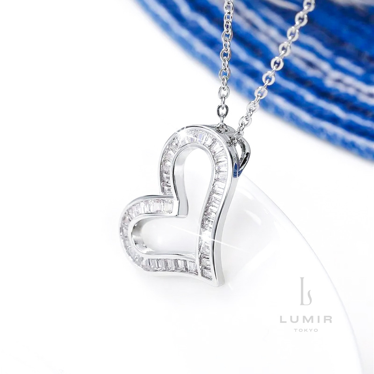 【数量限定アイテム】モダンバゲットハートペンダント