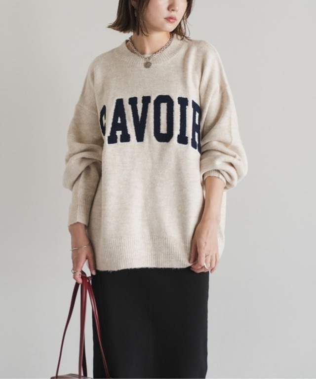 ドロップショルダーニットプルオーバー