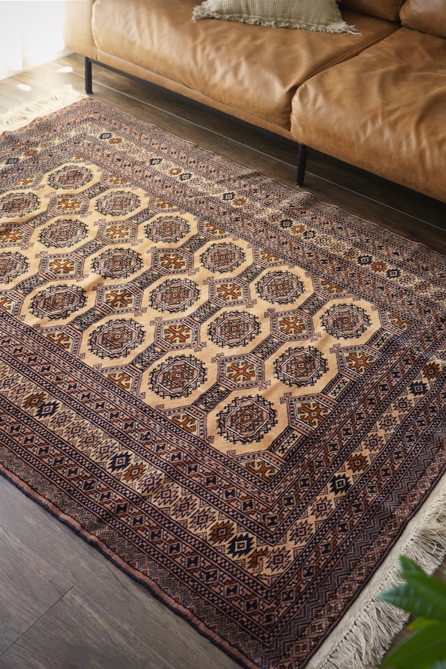 【580】Vintage Afghan Maliki family Baluch rug 1980's