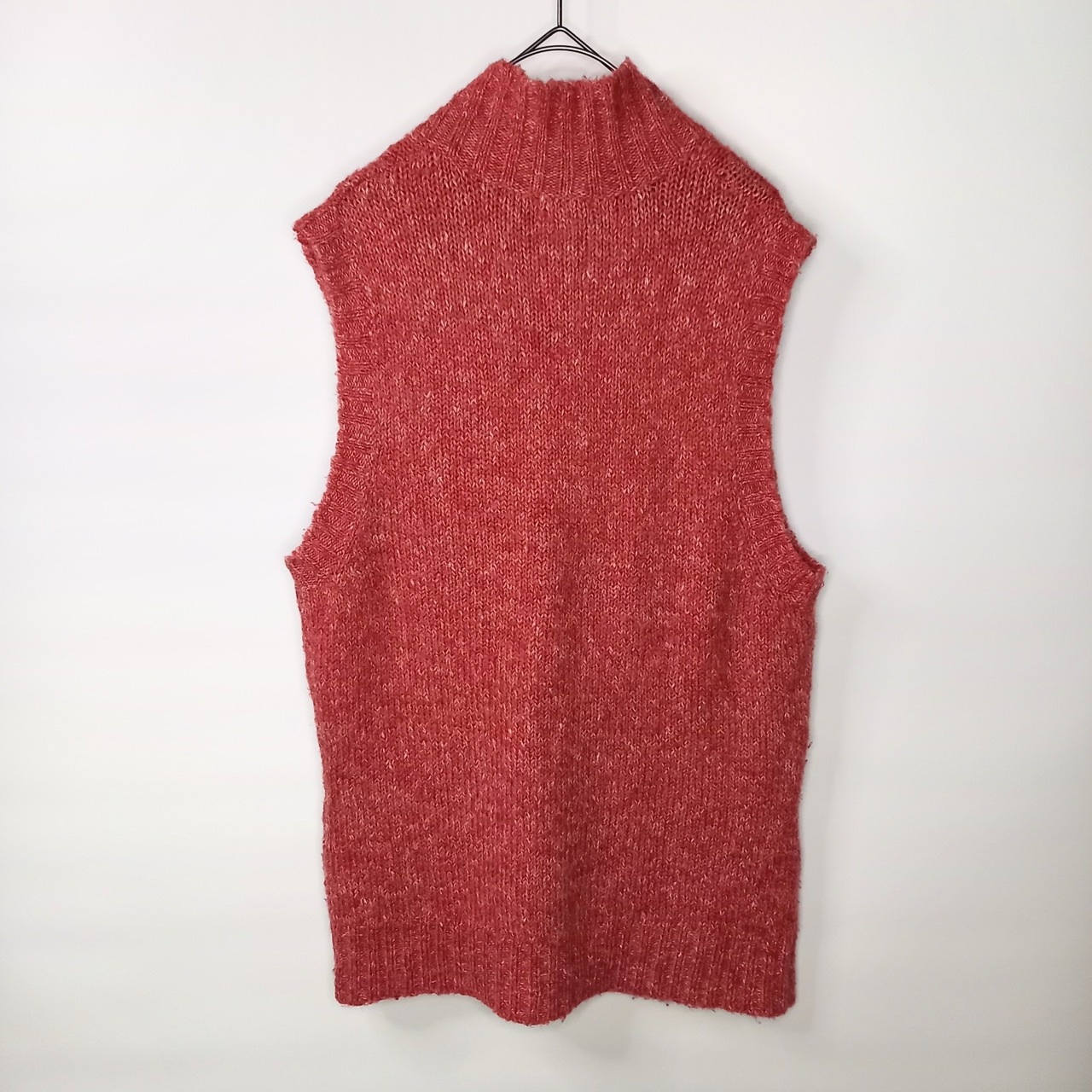 エルエルビーン　ケーブル　ニットベスト　セーター　アラン　無地　ピンク　M