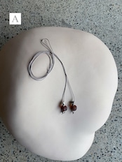 tay original/Silk code beads necklaces(brown)