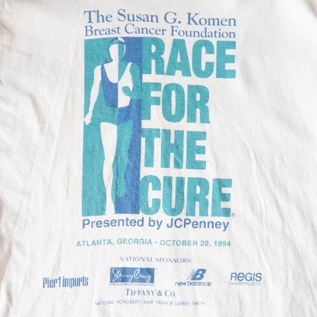 "RACE FOR THE CURE" vintage '94 Advertisement T-shirt
