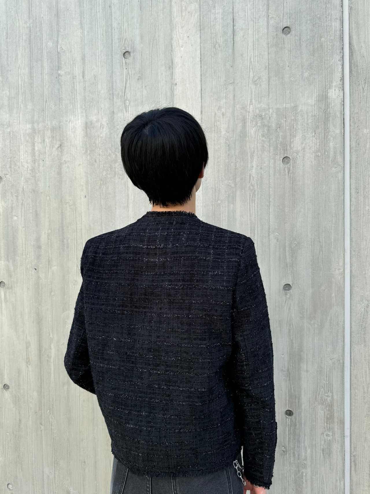 【ALUDE SELECT】elegant lame tweed jacket(2color)