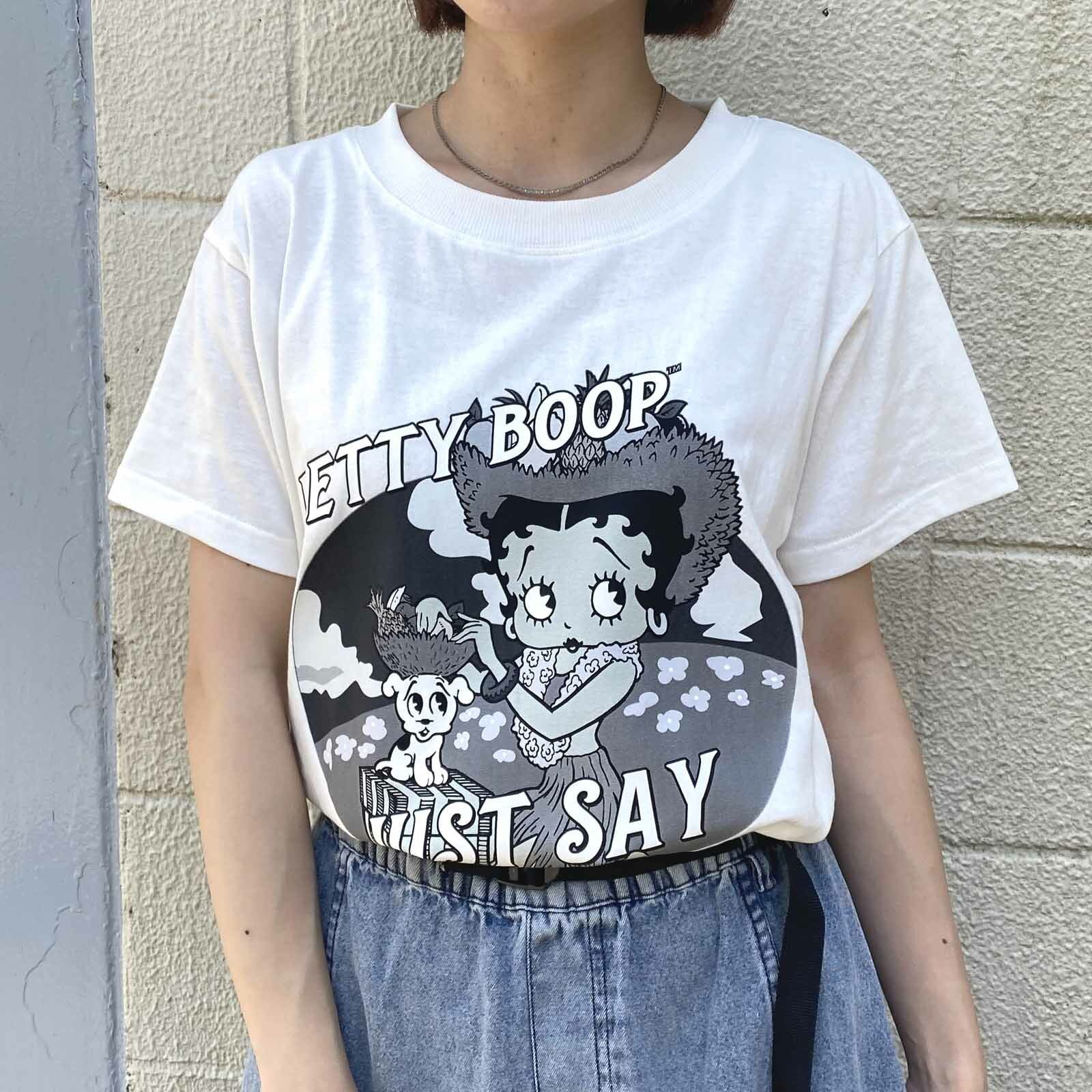 M size【☆2024新作☆】BETTY BOOP(ベティブープ) コットンTシャツ ①