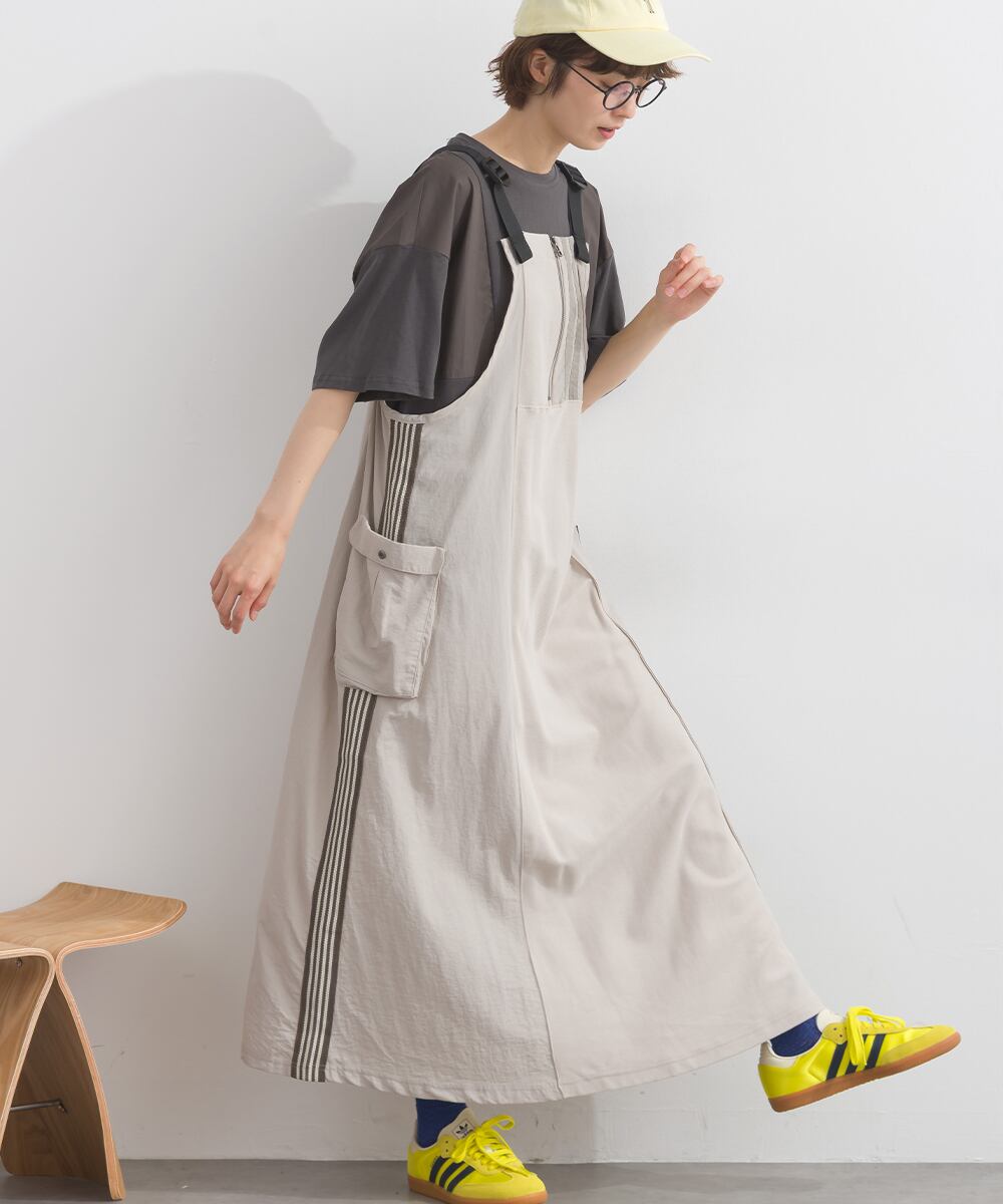 シルケットツイルトラックジャンパースカート K52076 【restock