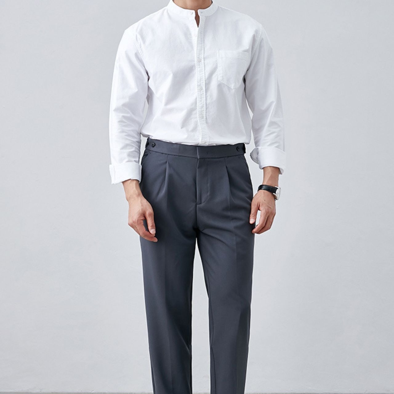 スタンドカラーベーシックシャツ MT0210006