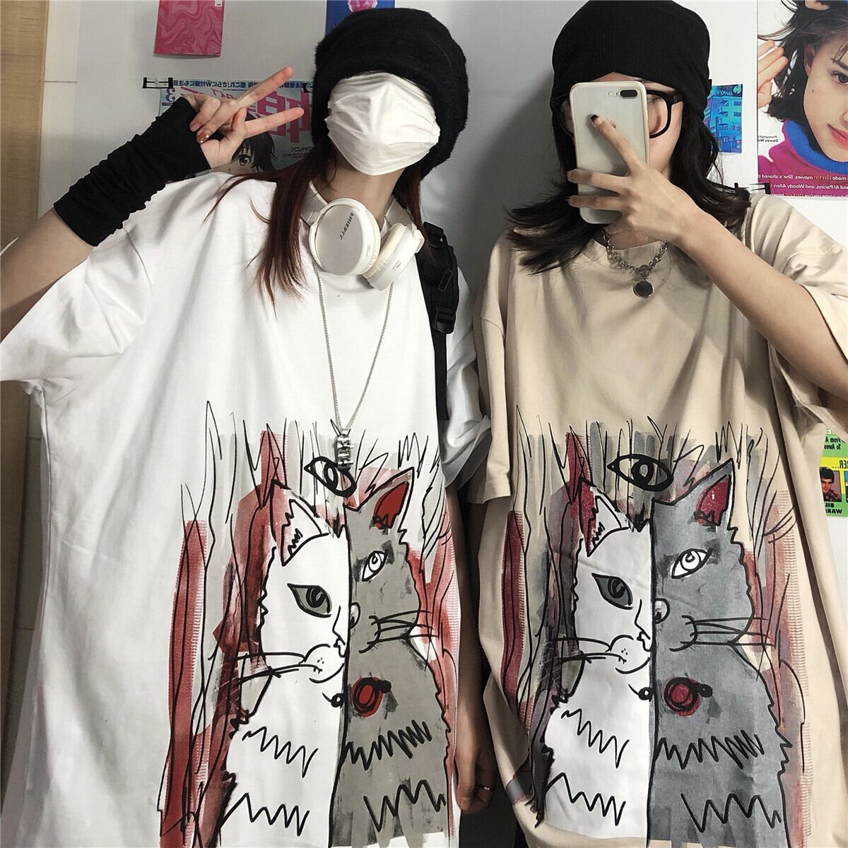 スタイルTシャツ スプリングサマールーズカジュアル ストリート 大きめサイズ 春物 夏物 ケッペル43911497472