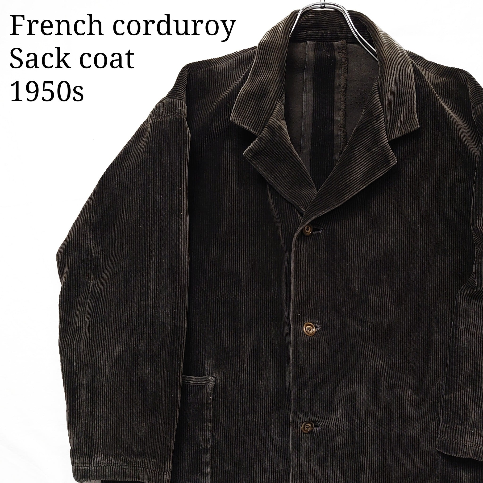 1950s】French sack coatフレンチコーデュロイサックコート