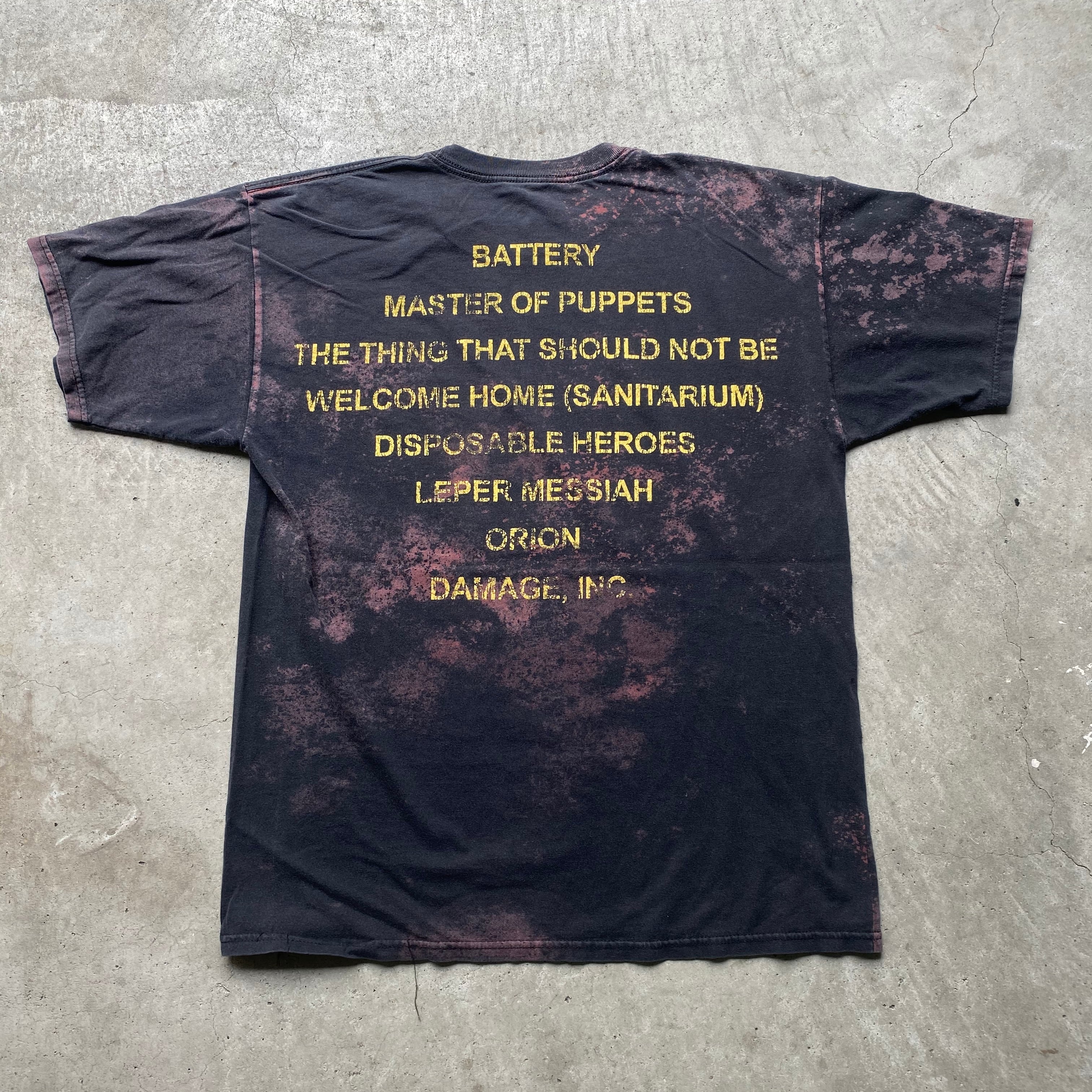 2010年製 メタリカ マスターオブパペッツ 総柄 Tシャツ Lサイズ METALLICA メタリカ MASTER OF PUPPETS メタル・マスター 2010