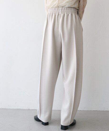 【SELECT】きれいめポンチ素材カーブパンツ