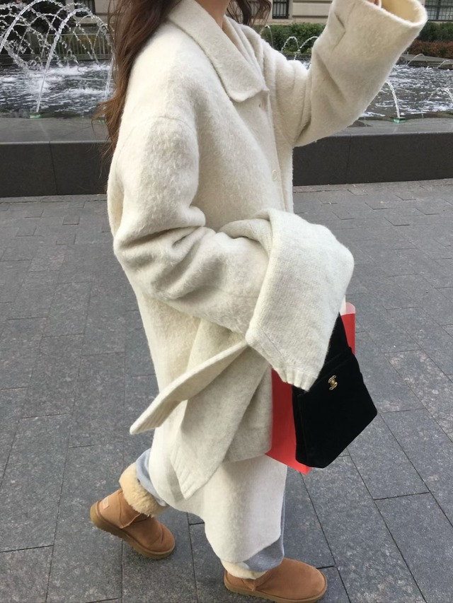 (vegetable) suri  alpaca handmade  coat