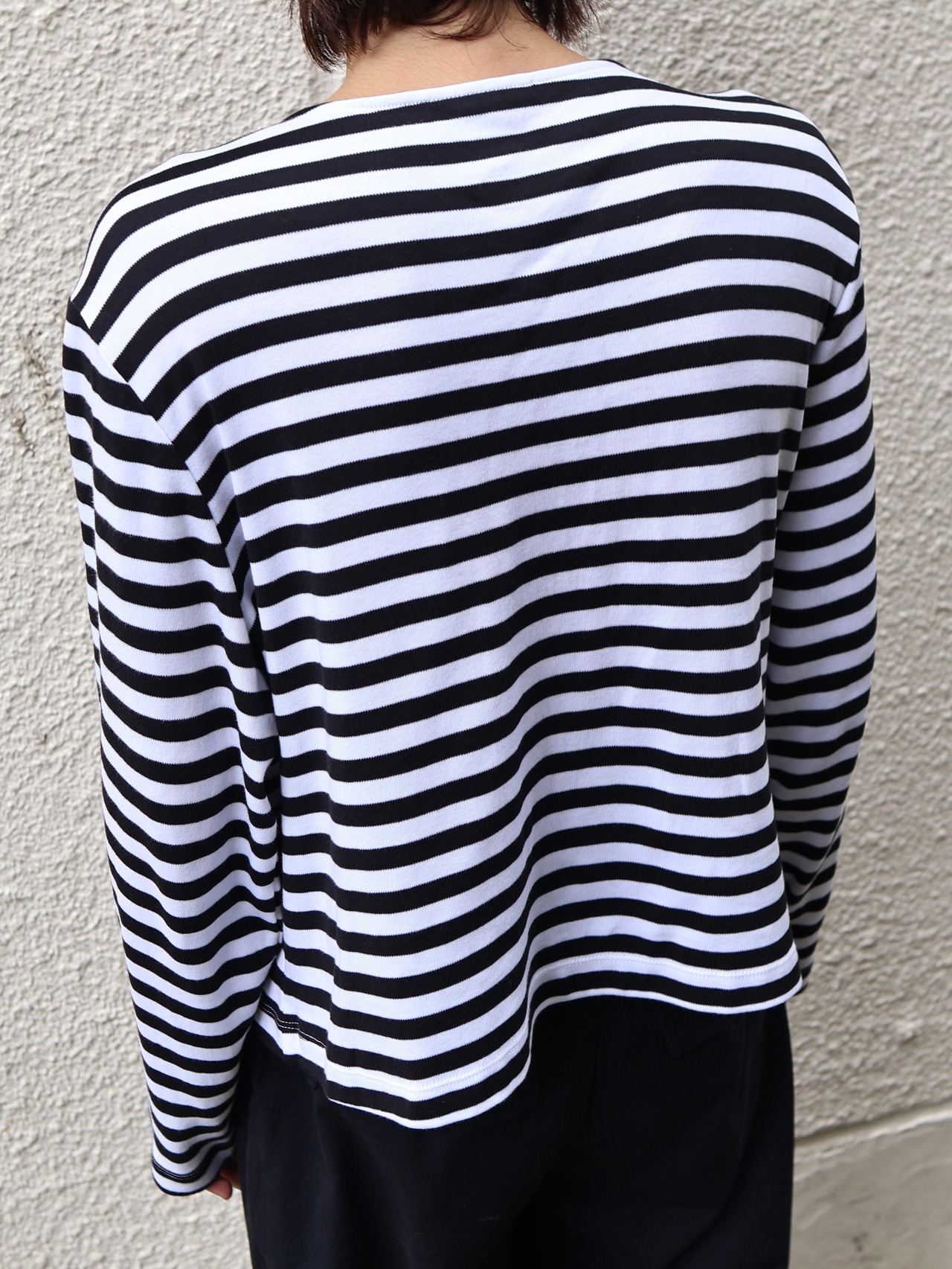 cropped border cardigan