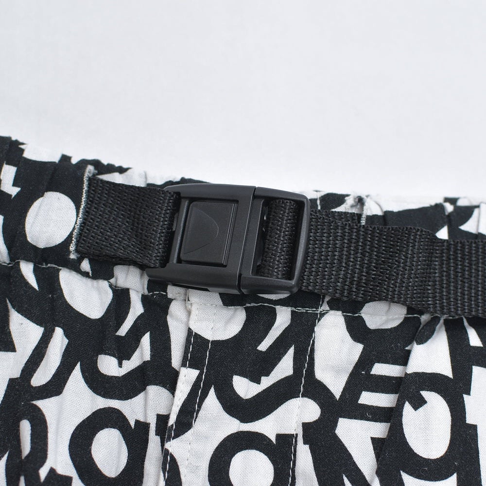 アメリカ製 AiE エーアイイー 英字総柄 デザイン ベルト付き コットンパンツ アメリカ製 AiE エーアイイー 英字総柄 デザイン ベルト付き