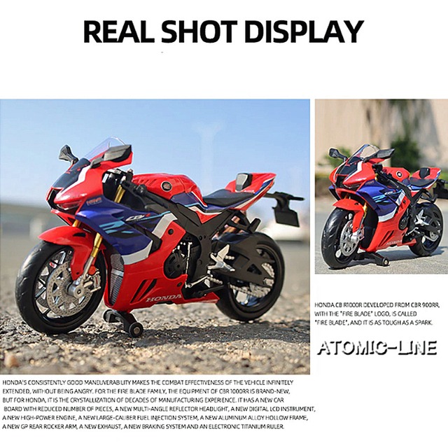 1/12 ホンダ CBR1000RR-R ミニカー 全3色 合金モデル 模型 ジオラマ