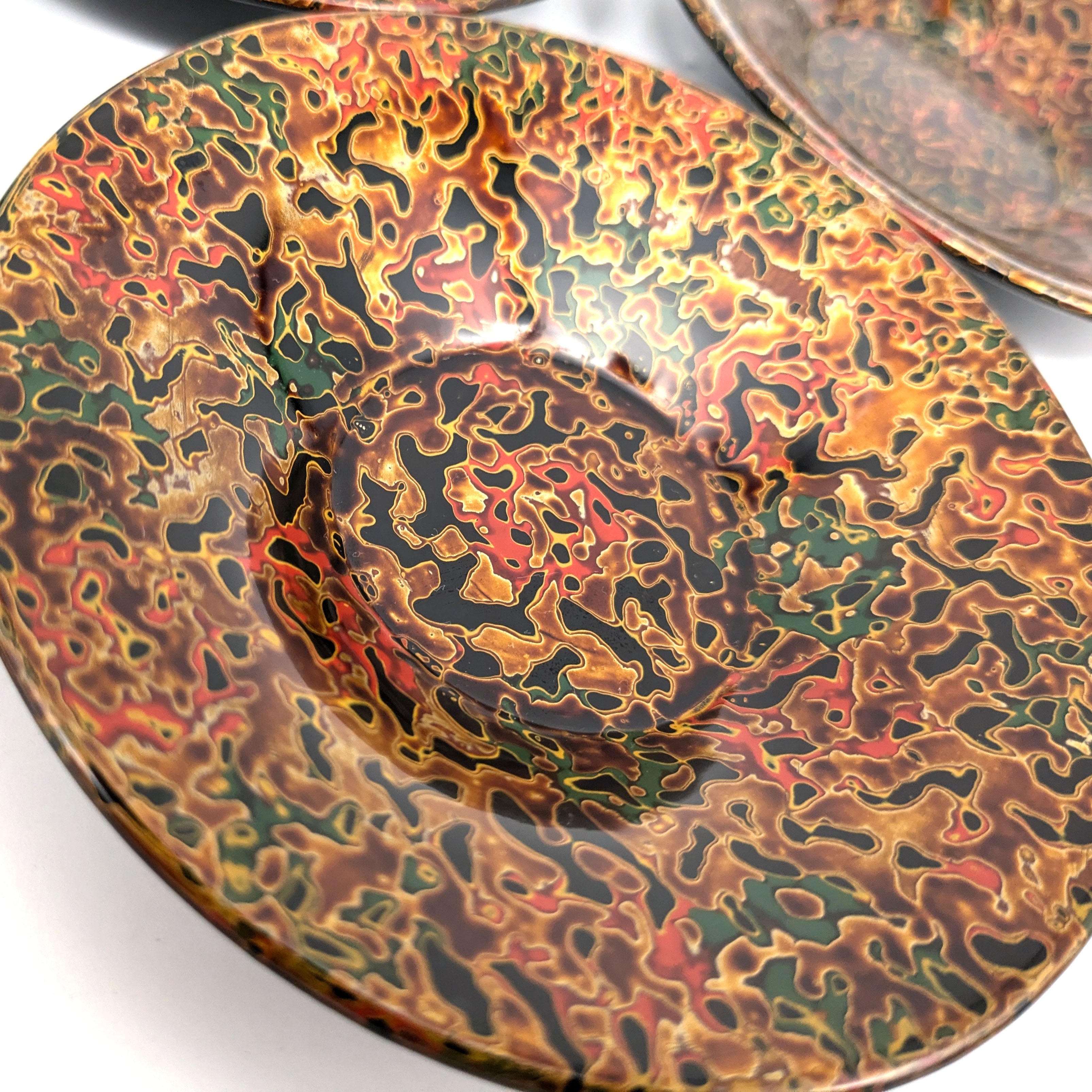津軽塗（唐塗）バカ塗り・茶托・5枚セット・漆器・伝統工芸・No.240711