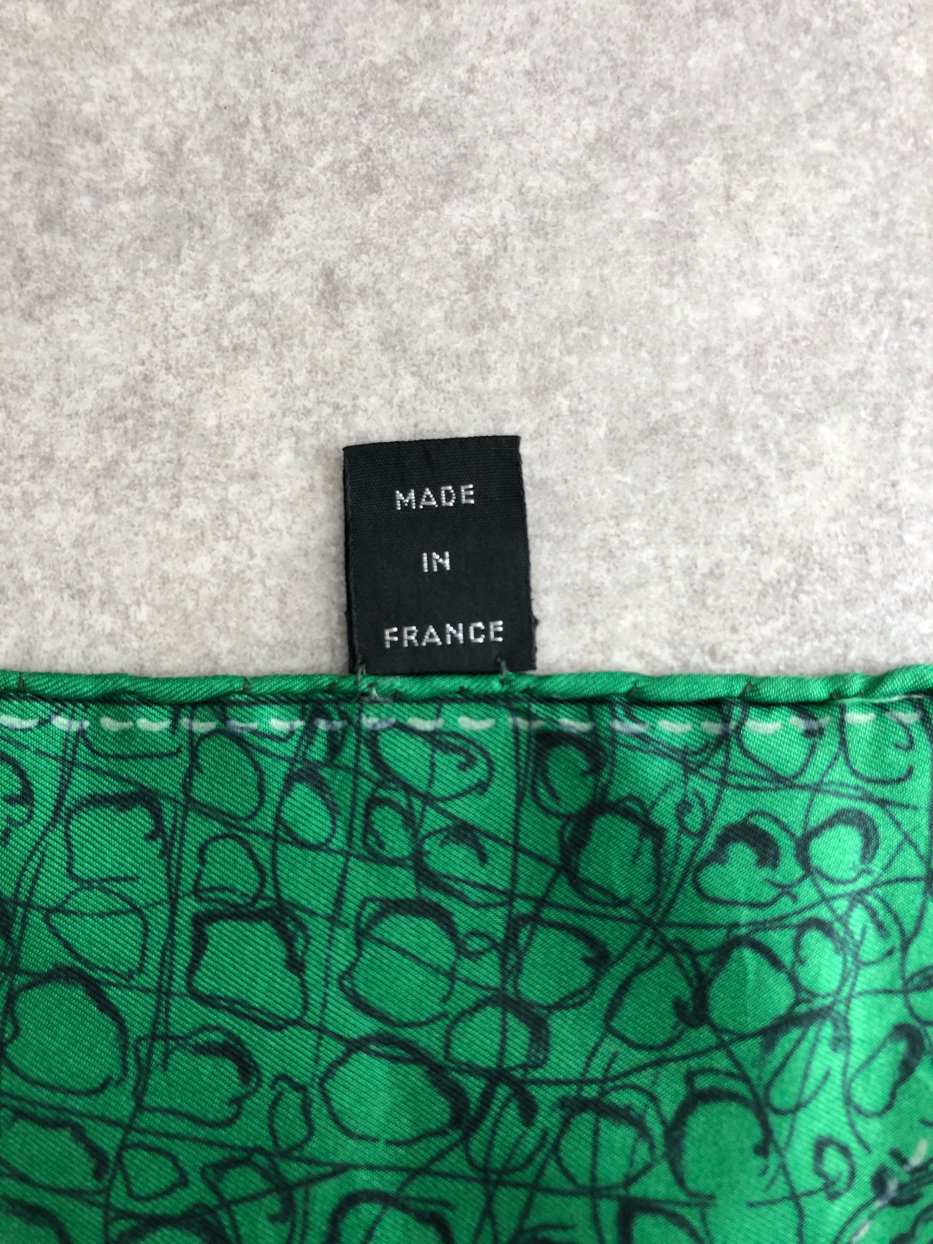 Christian Dior クリスチャン ディオール バッグ柄 スカーフ グリーン