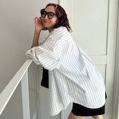 cotton stripe over SH/white