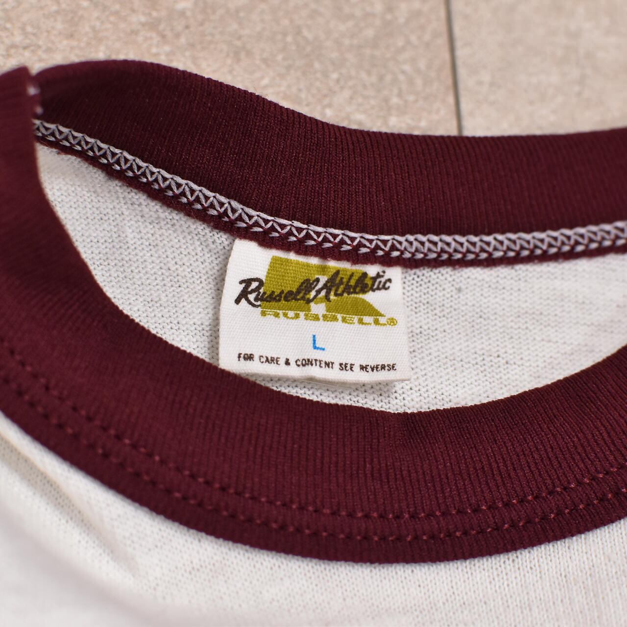 70s USA Russell Athletic raglan Tee | 古着屋 grin days memory