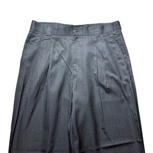 vintage GIANNI VERSACE COUTURE gray silk wide slacks