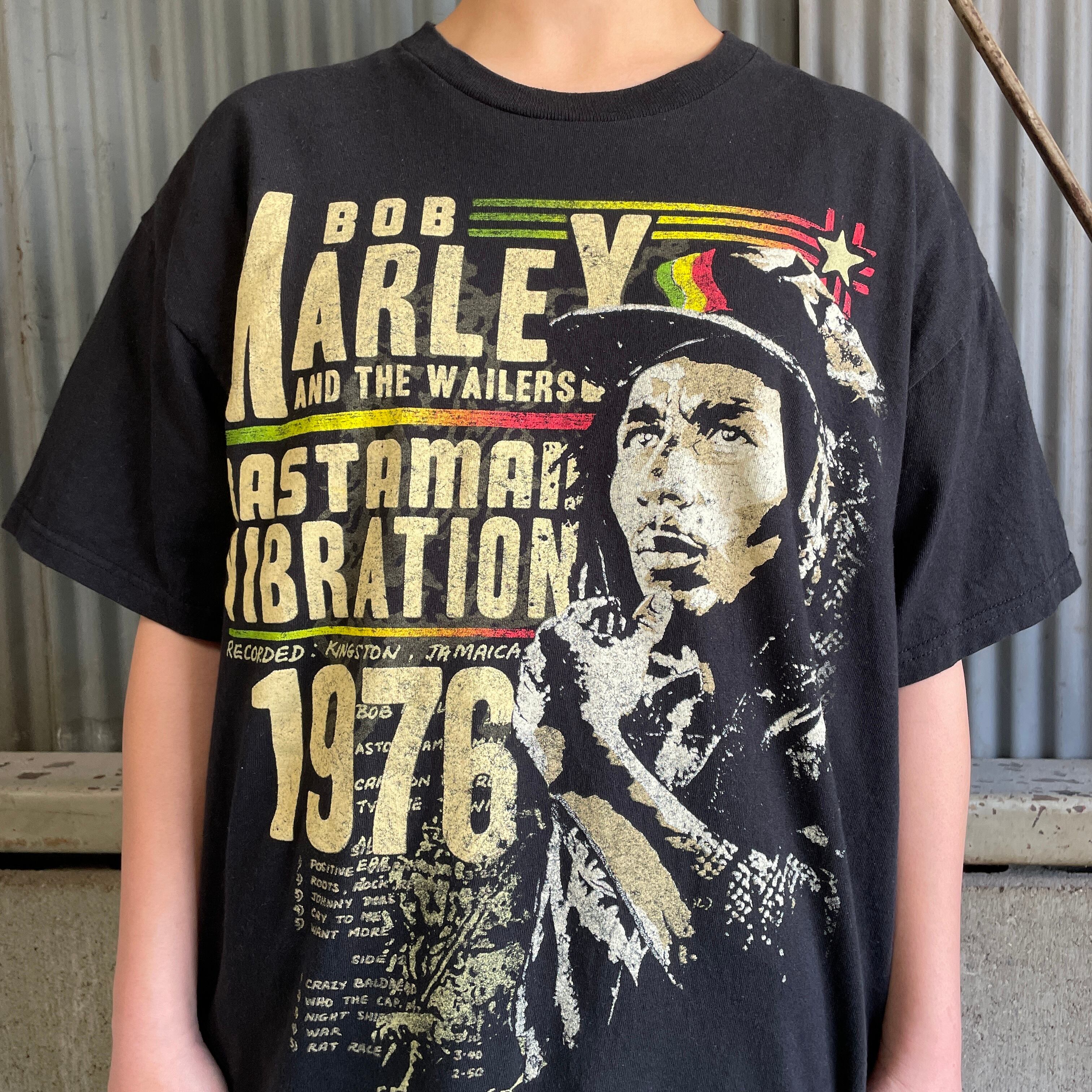 00年代 ZION BOB MARLEY ボブマーリー レゲエ アーティストTシャツ バンドTシャツ メンズL 古着 00s ヴィンテージ ビンテージ  ブラック 黒 ビッグサイズ 【Tシャツ】【PS2307T】 | cave 古着屋【公式】古着通販サイト