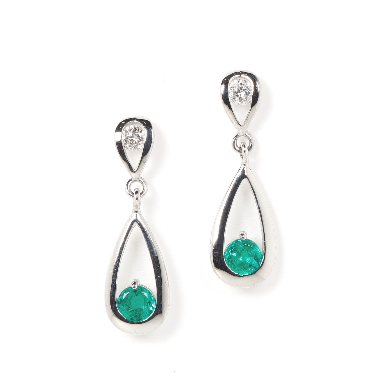 エメラルド ピアス K18 / 0.150ct