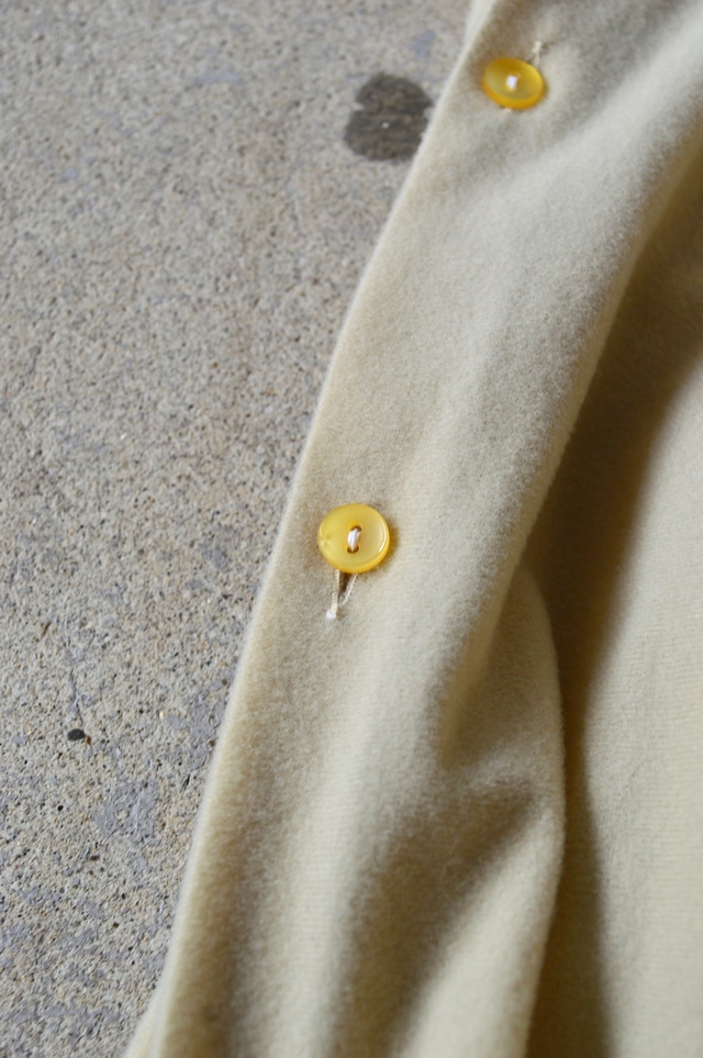 Graziella 1970's-80's From Italy Made in German Light Jersey Dry Knit Shirt Natural ドイツ製 ユーロ古着 ジャージーシャツ