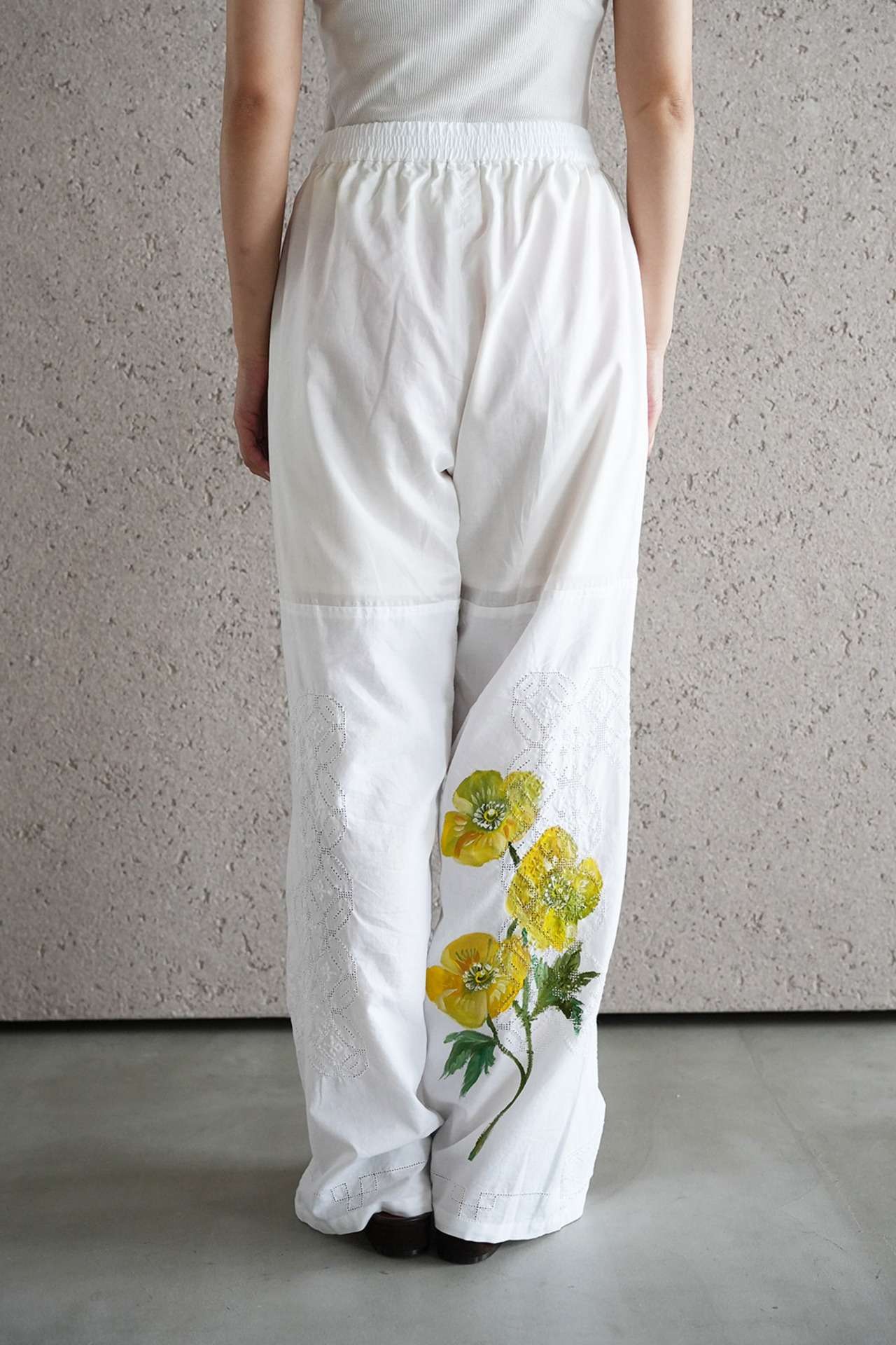 vintage lace pants blue chamomile