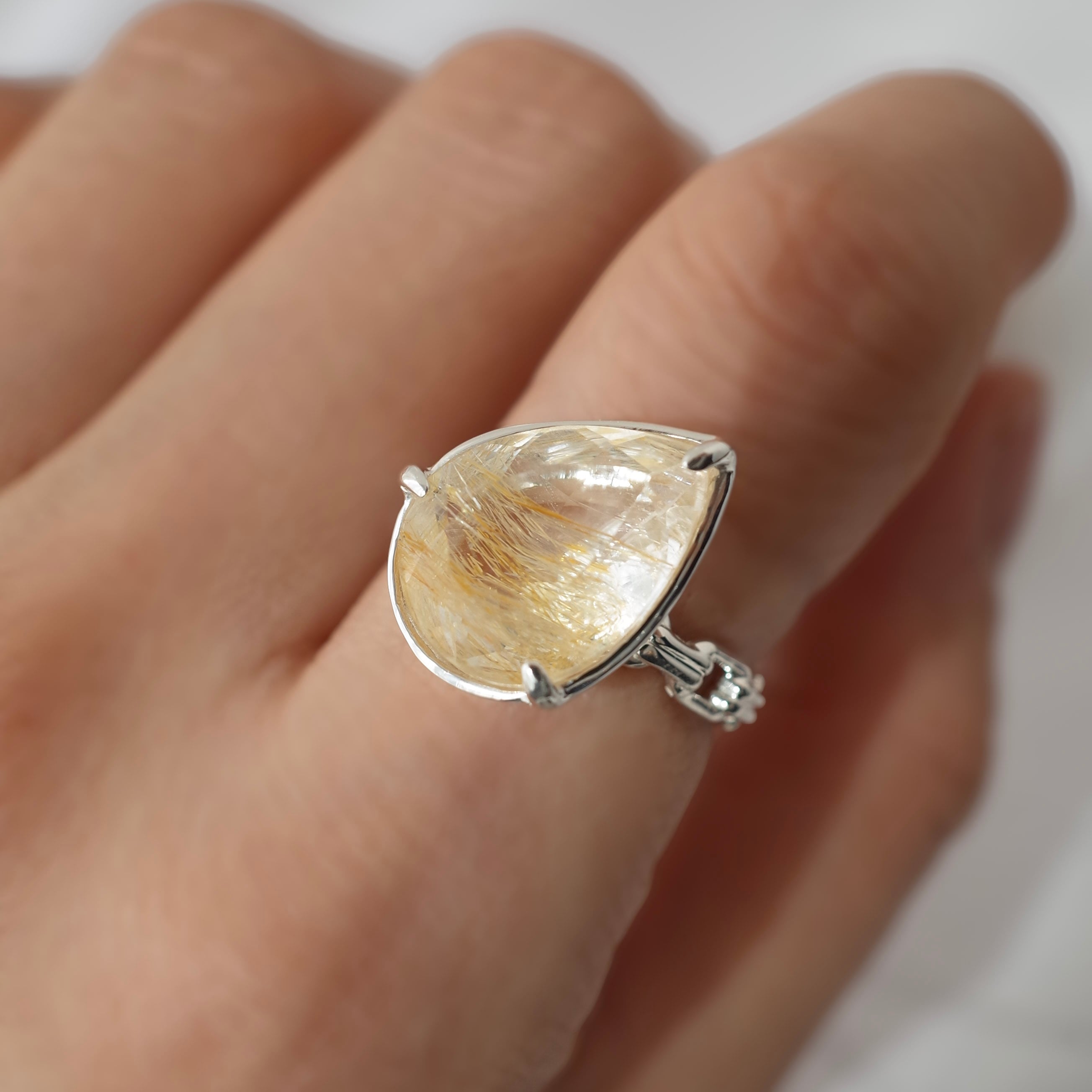 ルチルイントパーズ リング | DoubleMoon jewelry