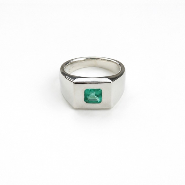ーabsoluー emerald silver ring