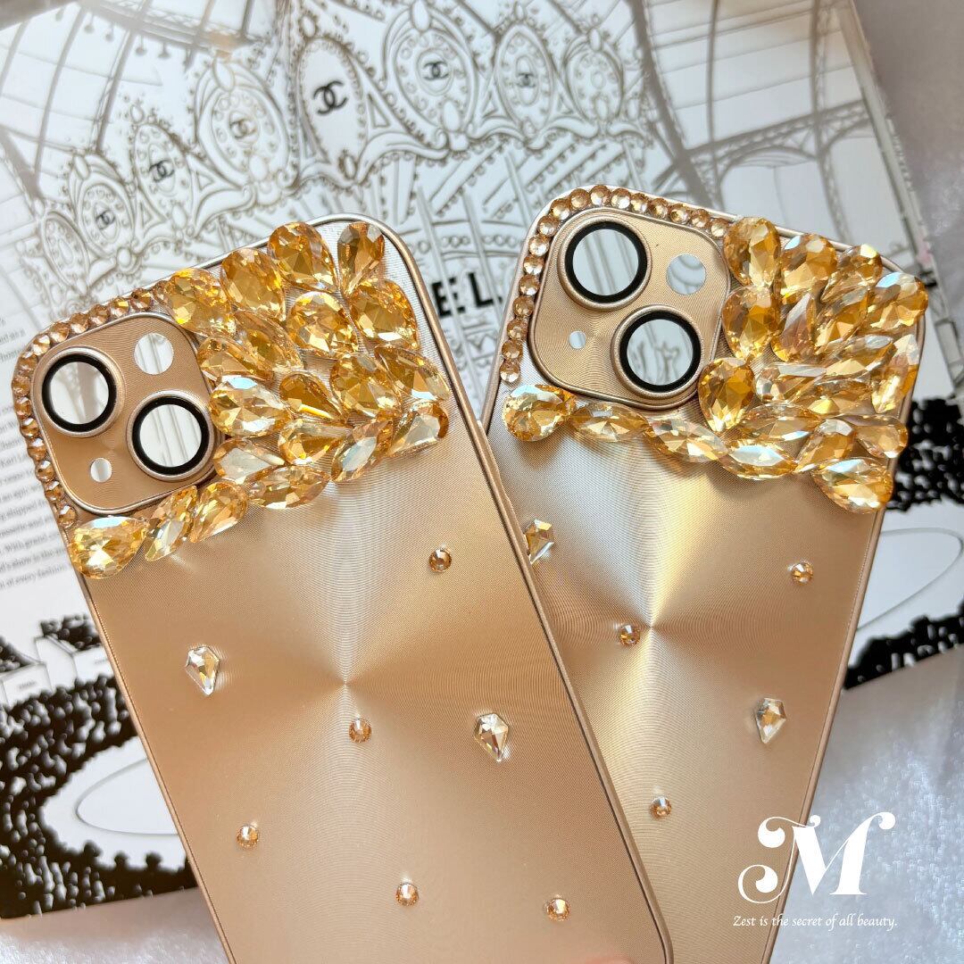 ストーンビジューシャンパンゴールドiPhoneケース | Matey
