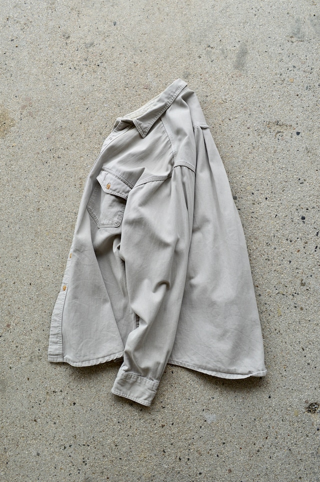 Eddie Bauer 1980's Eikhorn Twill Made in USA Heavy Twill Flap Work Shirt エディーバウアー 80s シャツ エルクホーンツイル