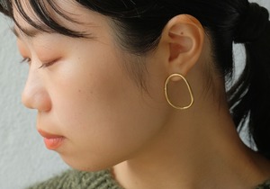［P-45］わっかbrassピアス