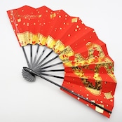 舞扇子 踊り用 9寸5分 ホログラム 金流水 小石 黒塗り 赤字 あですがた 扇子 せんす よさこい 日本舞踏 舞台 踊り 黒 赤 金 飾り まいせんす まいおうぎ ブラック系 レッド系 ゴールド系