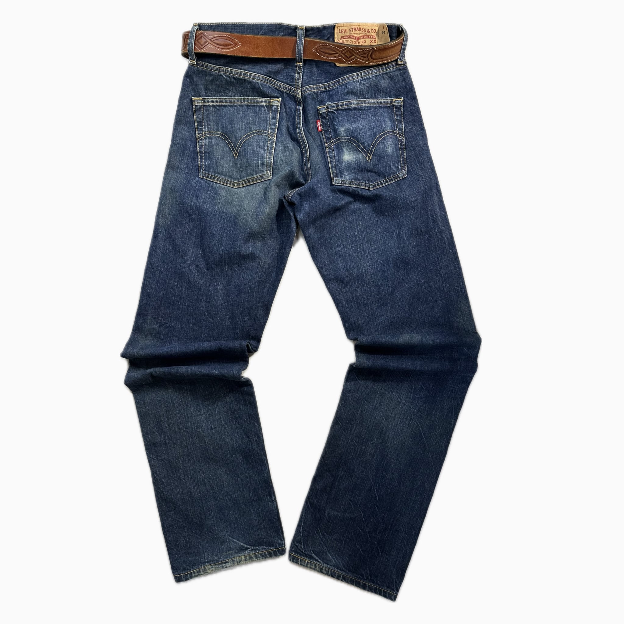 送料無料 即決 ☆Levi's 501 ☆ W30 00年代 オリジナルレングス 濃紺