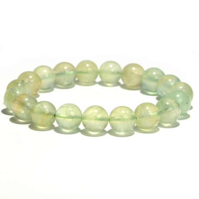 〔K1967-1〕約10mm 良質 ゴールデンプレナイト 葡萄石 ブレスレット