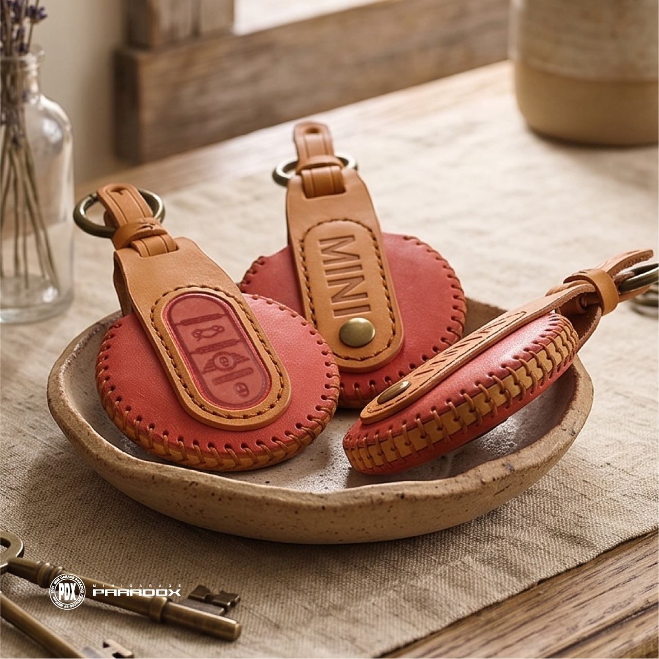 極美品 MCM エムシーエム ヴィセトス キャメル 6連キーケース PVC