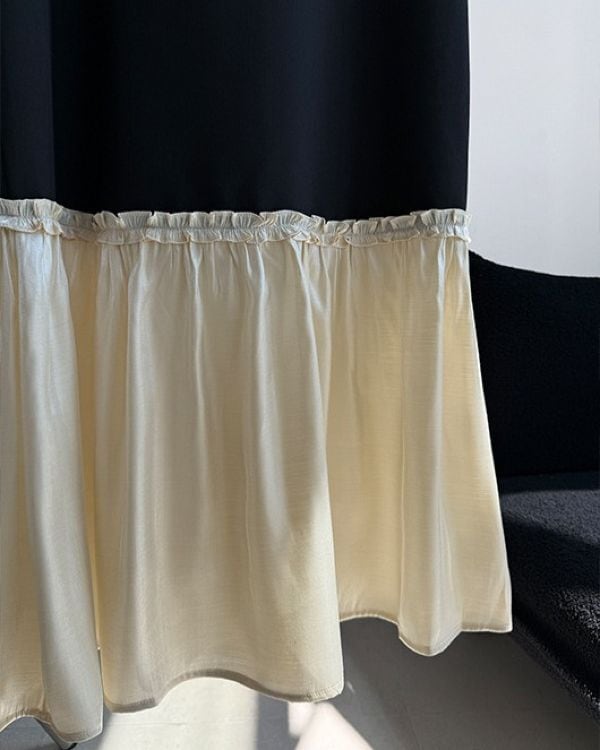 Bicolor Vneck Dress | Leonie