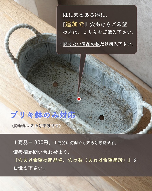 追加・穴あけ