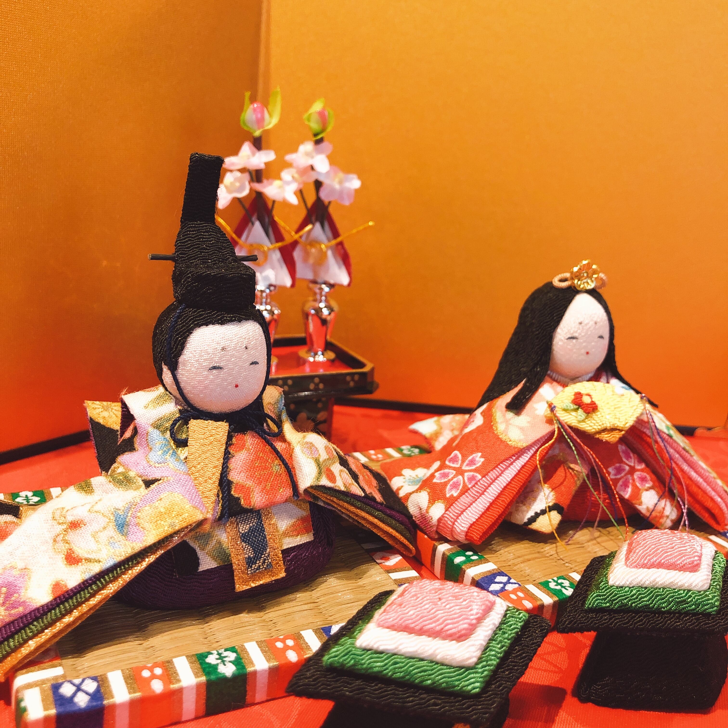 ちりめん ほほえみ 扇5人揃い雛 | Gellery Shop 芭蕉