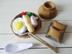 【フェルト付型紙セット】鍋焼きうどん＆いなり寿司セット