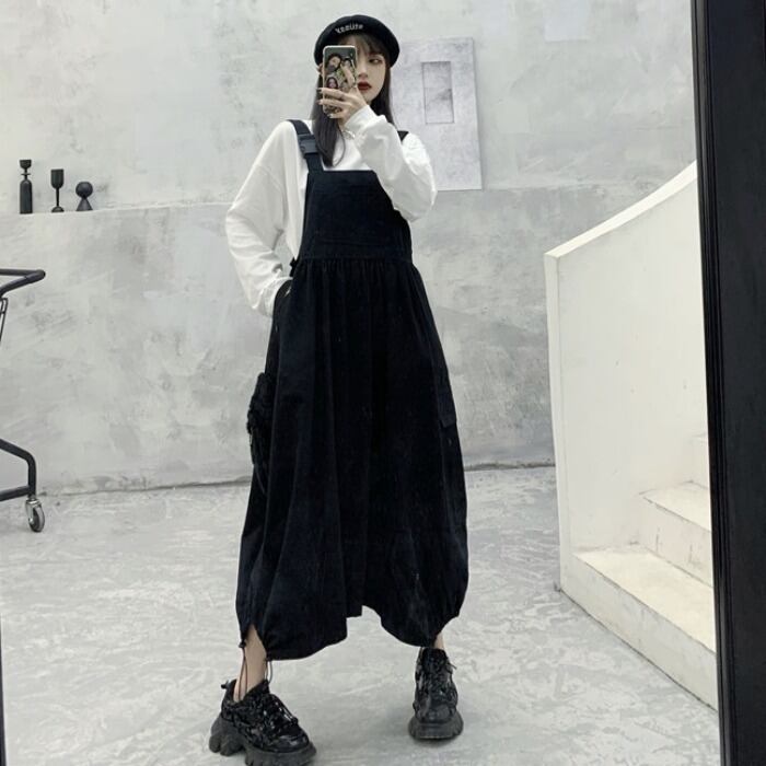 スプリングオータムスタンダードルーズスカート ダーク レトロ 春物 秋物 ショーツ ブルマー ケッペル87773334853