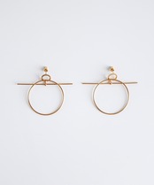 フープデザインピアス/018051