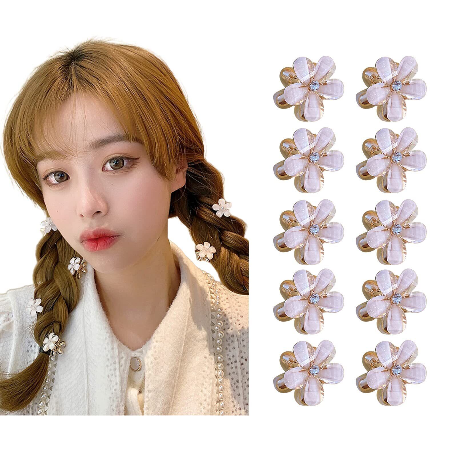 【在庫処分】ALLMIRA ヘアクリップ ミニ 花 10個セット バンスクリップ 小さめ かみどめ クリップ 可愛い 髪留め クリップ ヘアピン 小 大人 可愛い へあくりっぷ hair clip ヘアアクセサリー