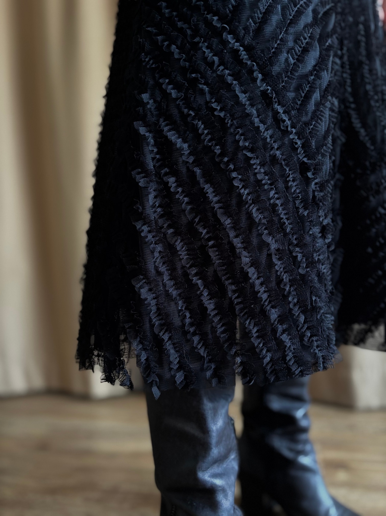 BCBG MAXAZRIA black tulle dress-5002-9