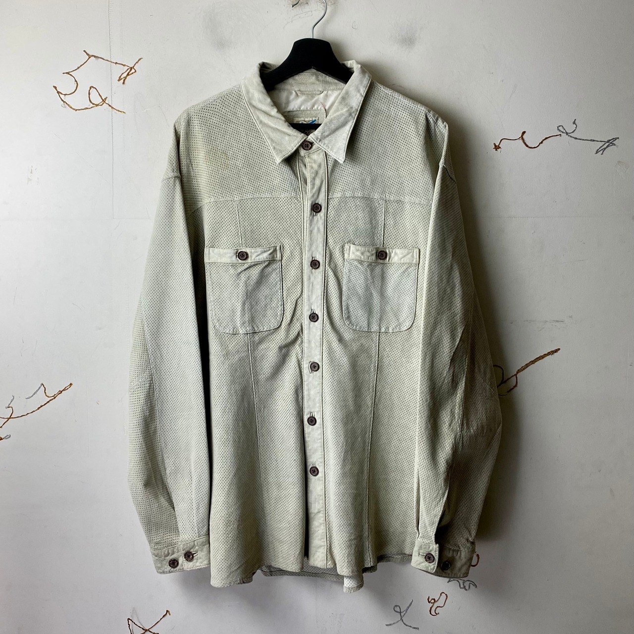 old punching leather shirt