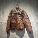 TOUR RECORD G-1スタイル フライトジャケット シープレザー(羊) メンズ アンティークブラウン Sサイズ
