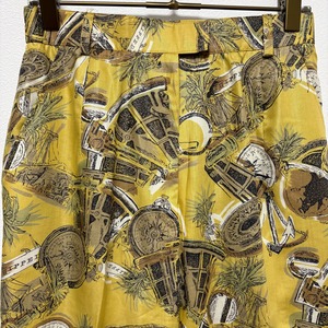 ヴィンテージ　イエロー　総柄　パンツ